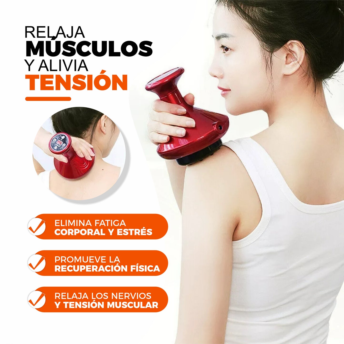 Masajeador Descontracturante y Anticelulitis Multifuncional - BodySculp©