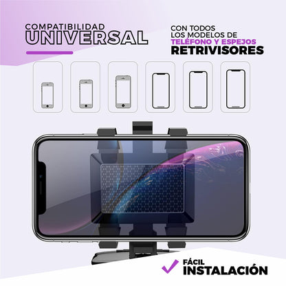 Soporte De Celular Ajustable De Espejo Retrovisor - CellHold©